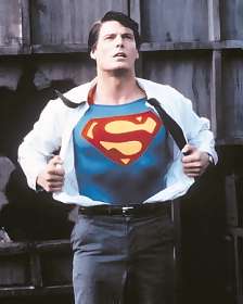 Christopher Reeve in the role of Superman